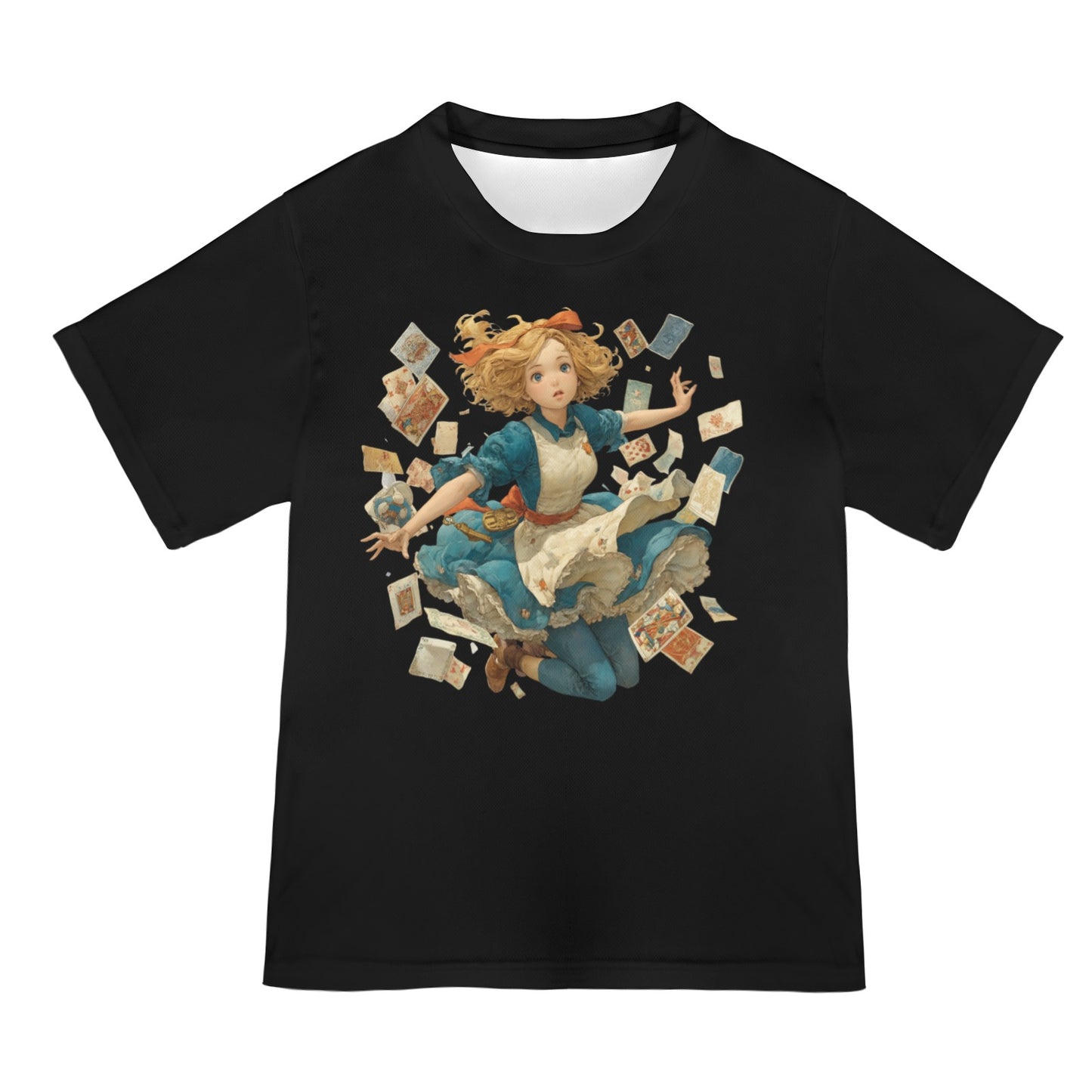Camiseta Alicia en el País de las Maravillas NEGRA