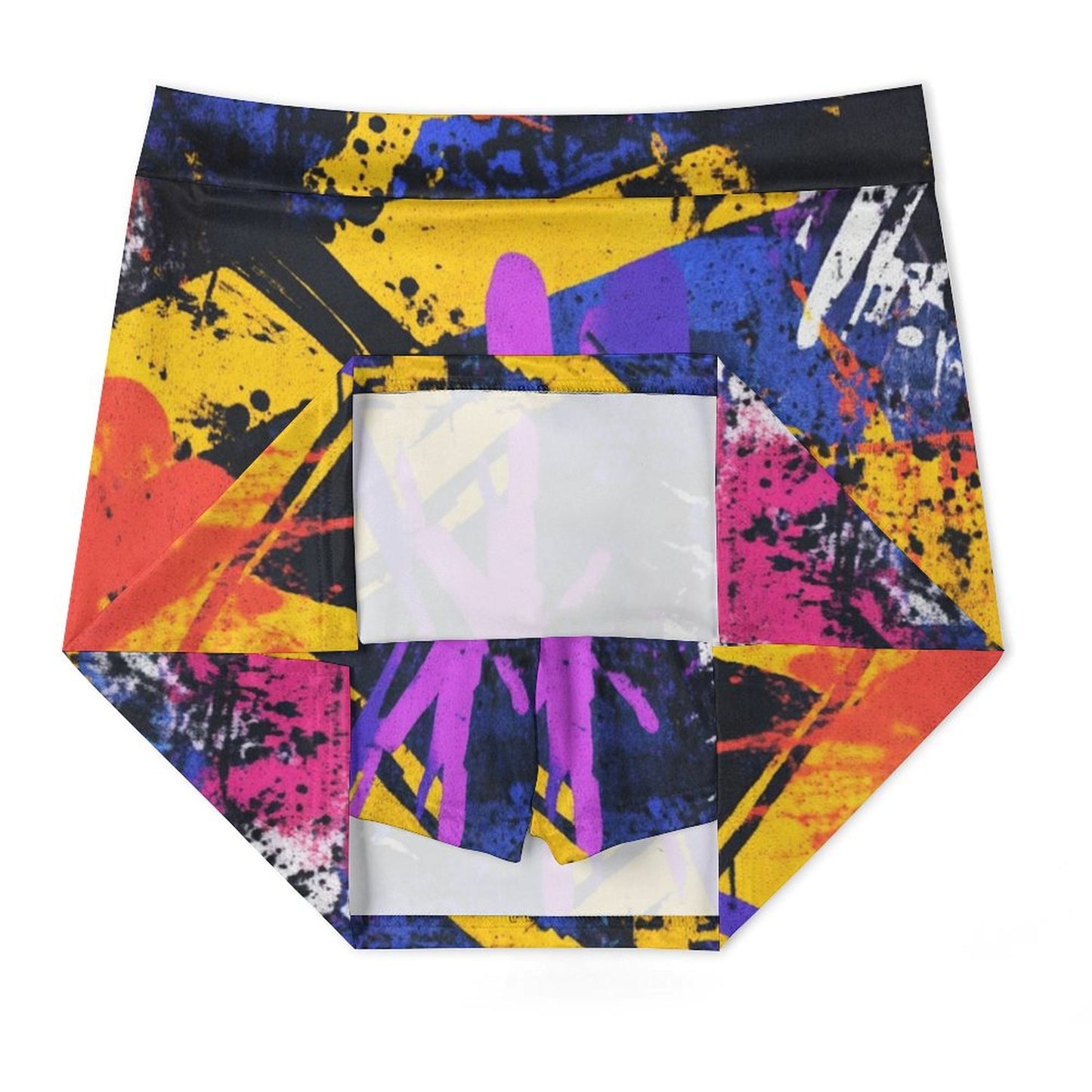Falda pantalón Graffiti anti-vaciado de corte A con bolsillo