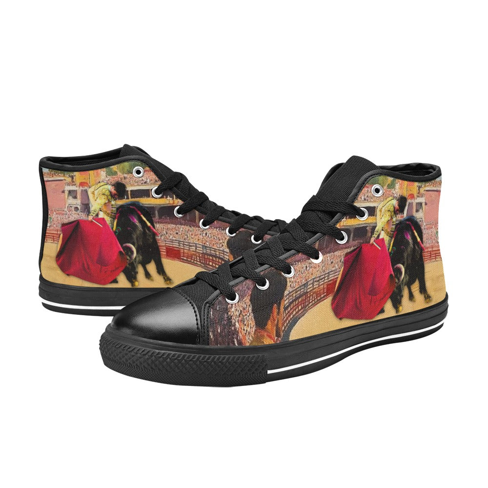 Lonas Martin Morilla torero Zapatos clásicos de lona de caña alta para hombre (modelo 017)