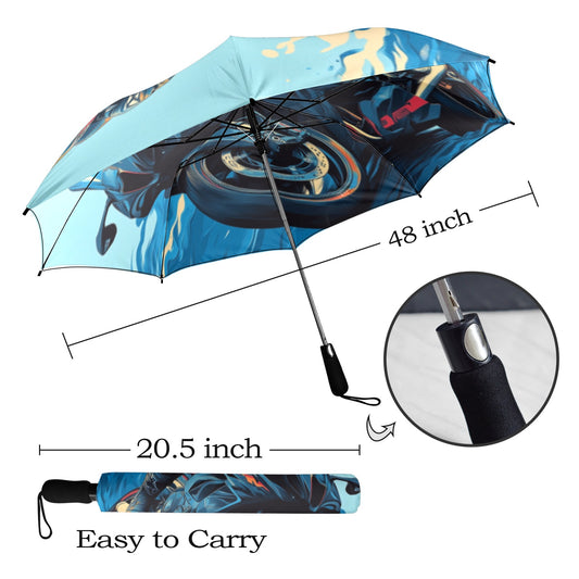 Paraguas Moto GP Semi-Automático plegable (modelo U12)