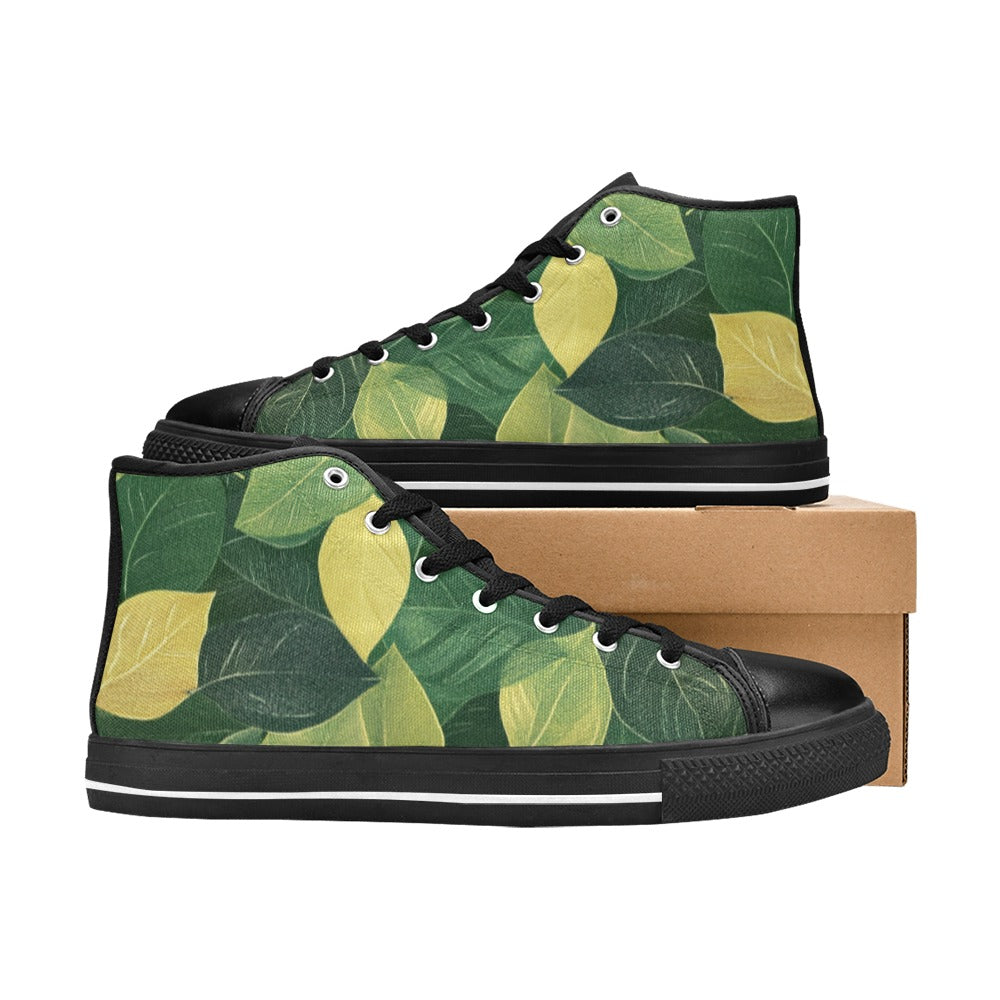 Lonas mujer Zapatos clásicos de lona de caña alta (modelo 017)