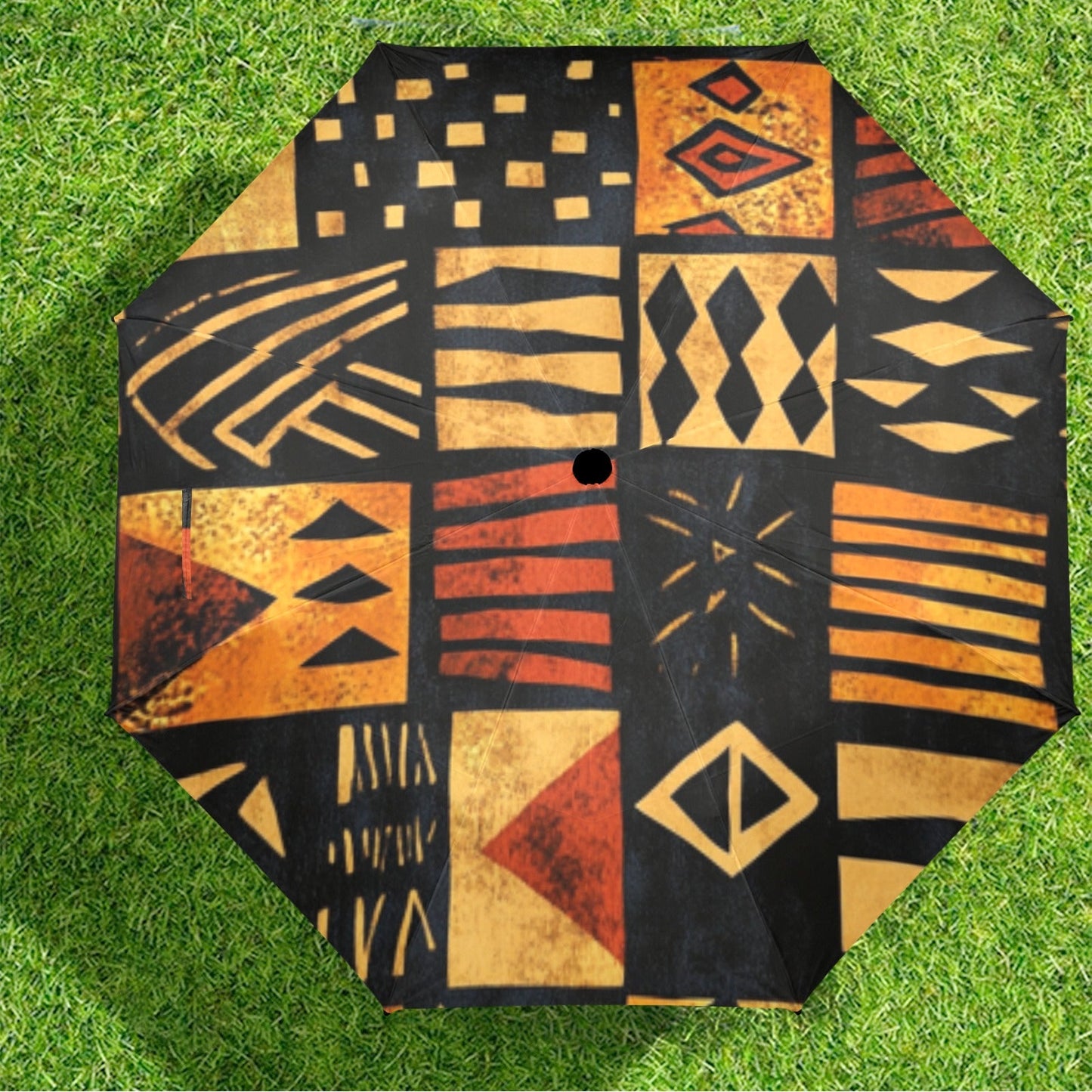 Paraguas Tribal Plegable Semiautomático: Estilo Étnico