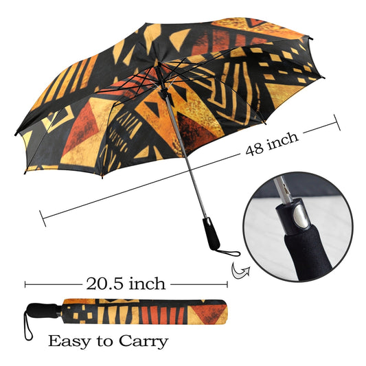 Paraguas Tribal Plegable Semiautomático: Estilo Étnico