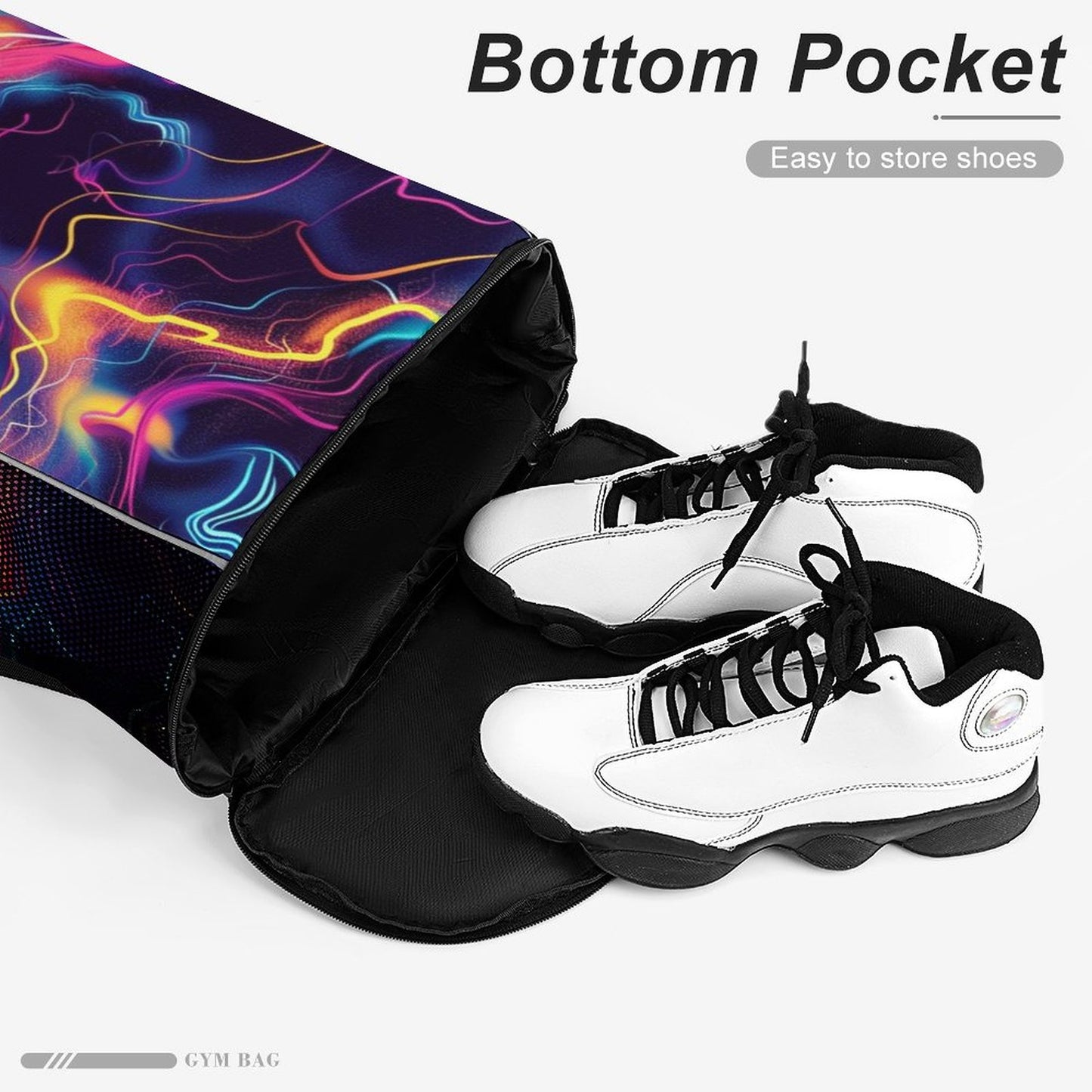 Bolsa deportiva con cordón y bolsillo para cinturón deportivo