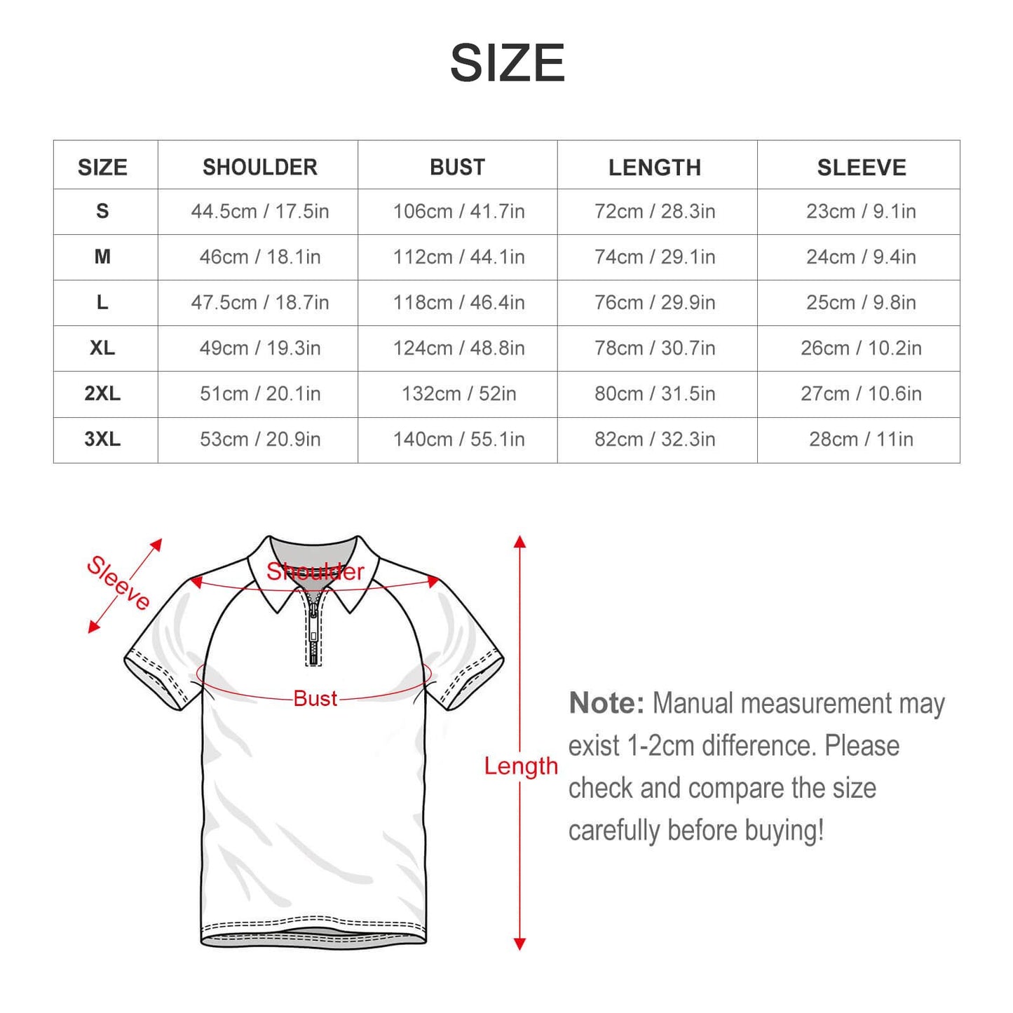 Camiseta deportiva de manga corta con cremallera para hombre