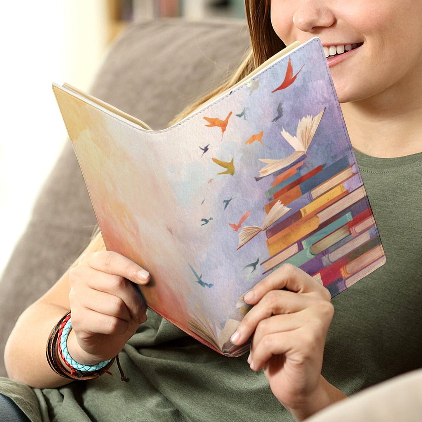Cubierta de cuaderno personalizado Lectores (A5)