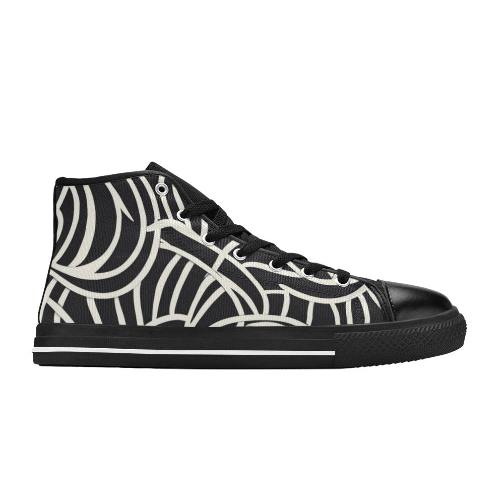Lonas minimalista Zapatos clásicos de lona de caña alta para hombre (modelo 017)