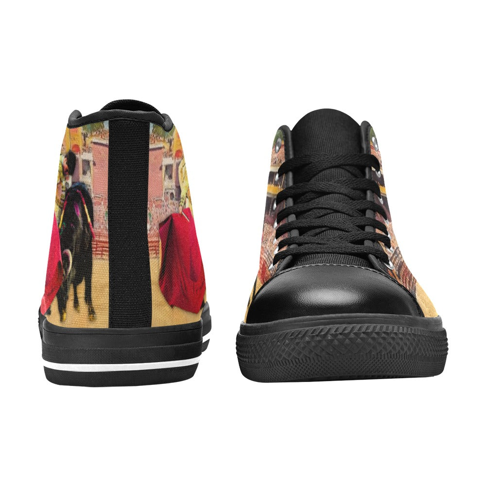 Lonas verano Martin Morilla torero Zapatos clásicos de lona de caña alta para mujer (modelo 017)