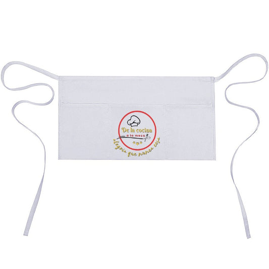 Medio delantal impermeable Personalizado con Bolsillos – Diseño Único para Casa, Bar o Restaurante