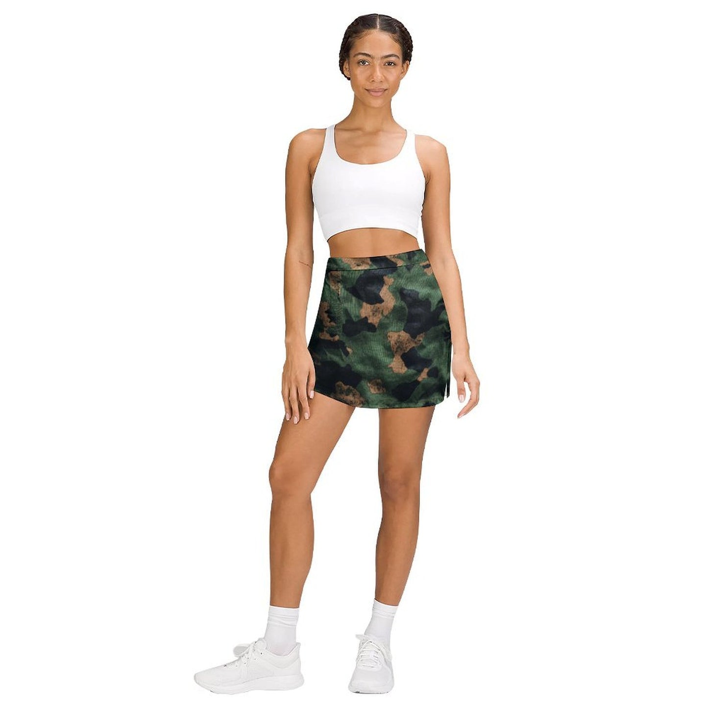 Falda pantalón camuflaje militar anti-vaciado de corte A con bolsillo