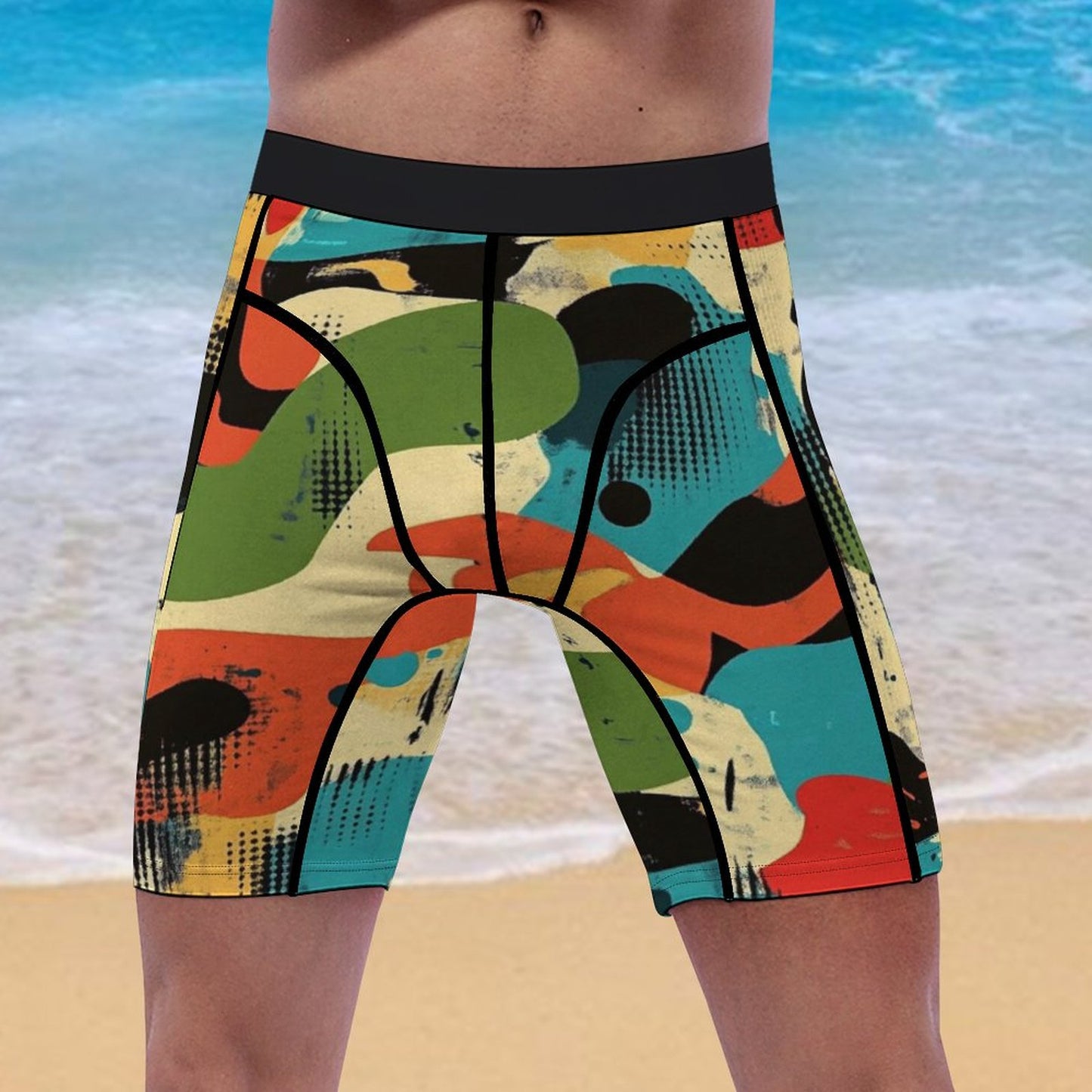 Pantalones cortos de compresión para hombre. Ropa interior deportiva para hombre