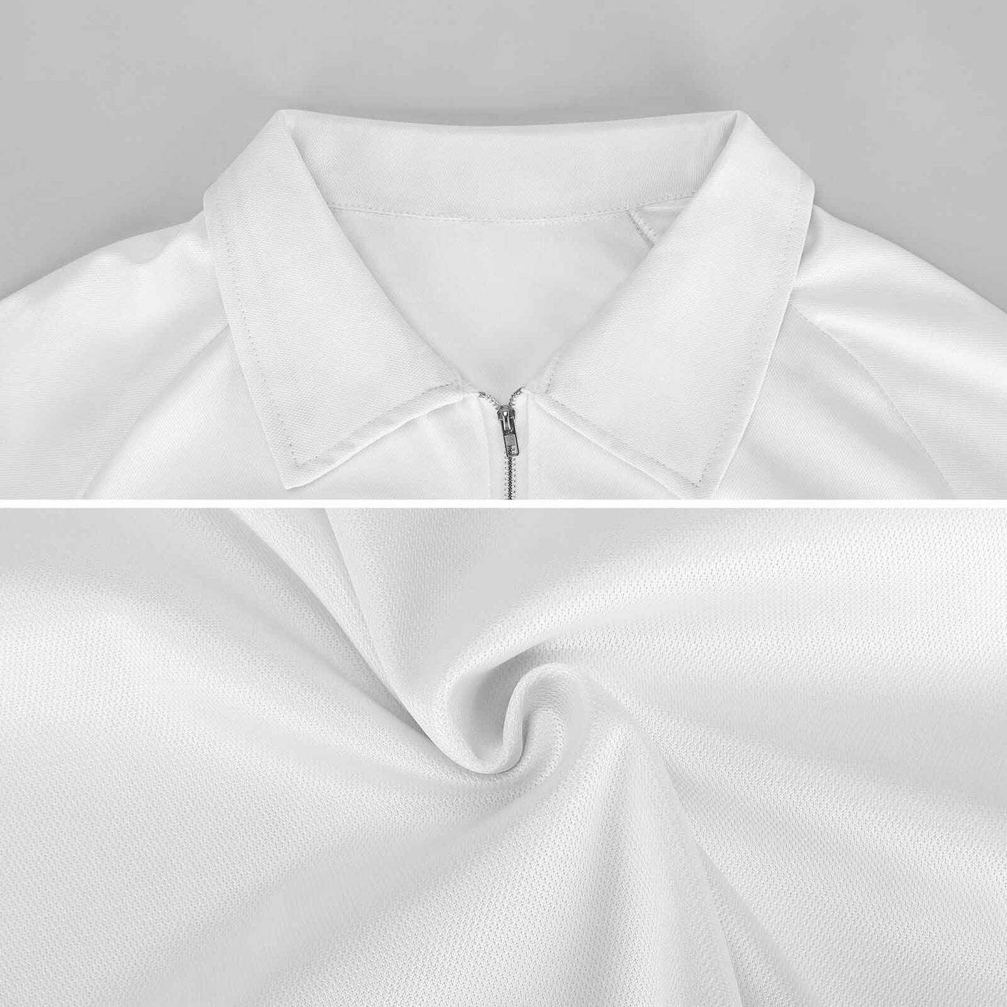 Polo deportivo tropical de manga corta con cremallera para hombre