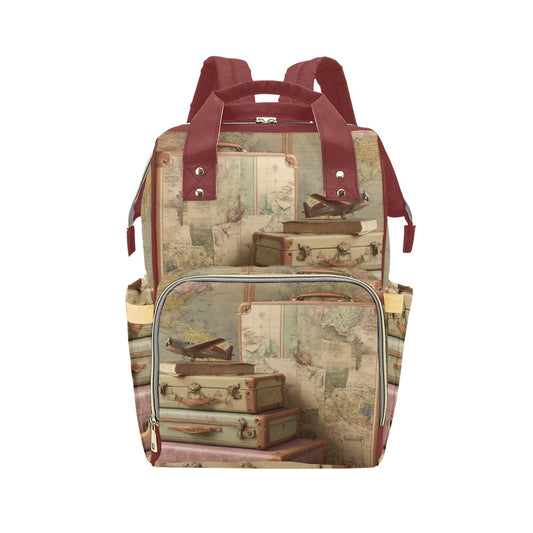 Mochila “Map Adventure” – Diseño Vintage con Mapas y Espíritu Aventurero