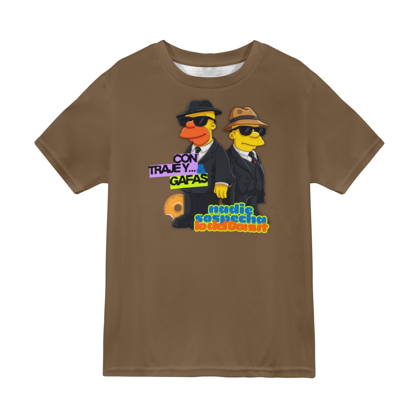 Con traje y gafas MARRON New All Over Print T-shirt for Men (Model T45)
