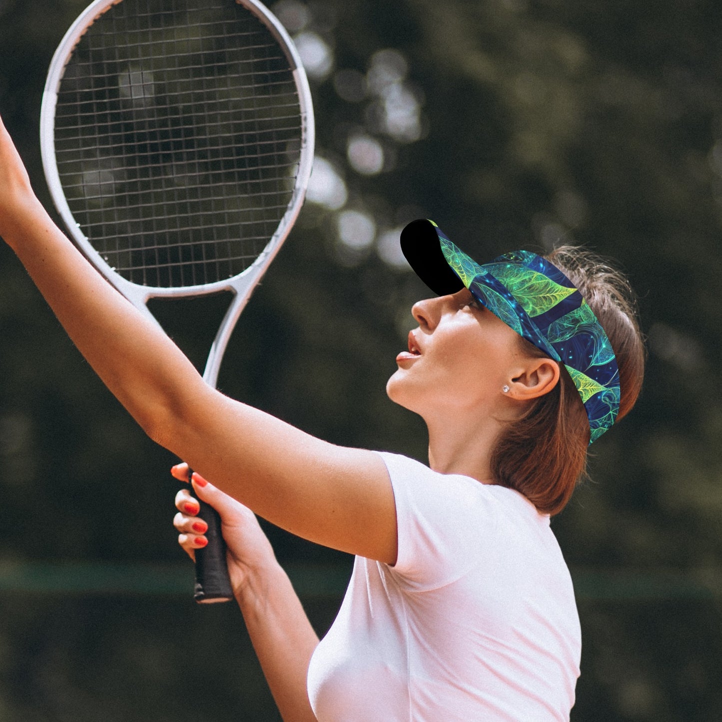 Visera deportiva alga marina con estampado integral