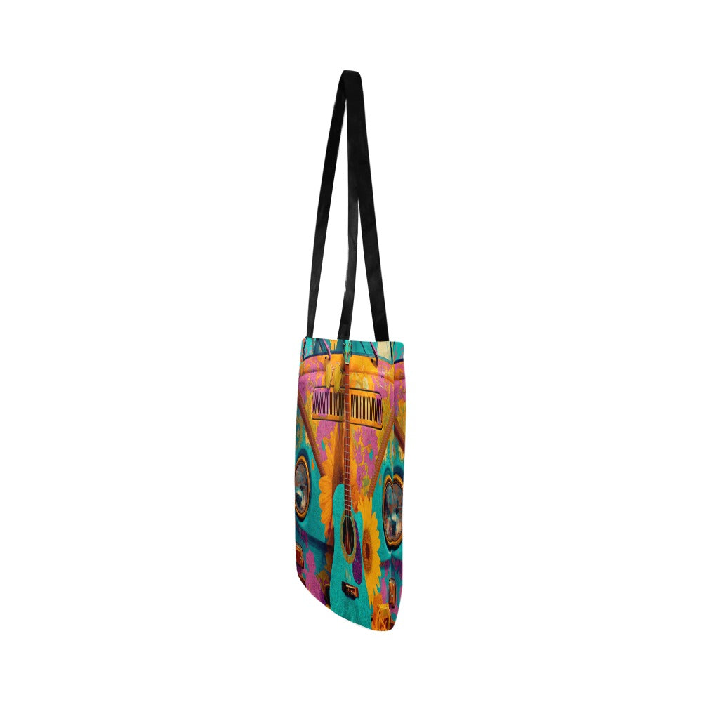 Bolsa “Hippie Sunshine” — Flores, música y buen rollo para tu día a día