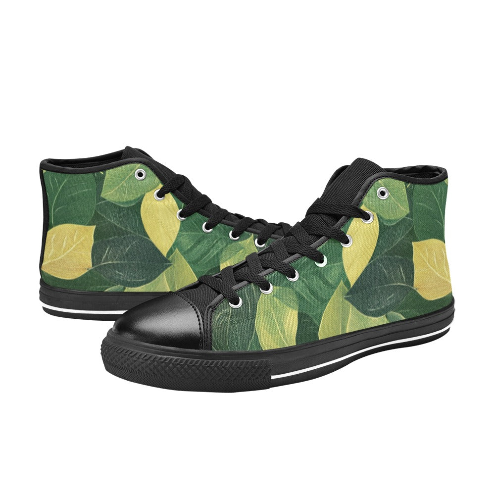 Lonas mujer Zapatos clásicos de lona de caña alta (modelo 017)