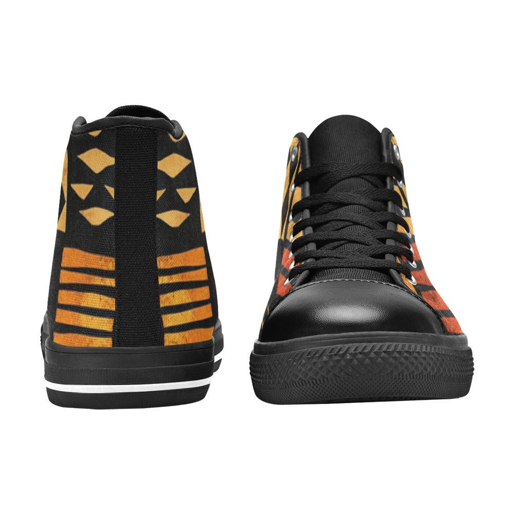 Lonas tribales Zapatos clásicos de lona de caña alta para mujer (modelo 017)