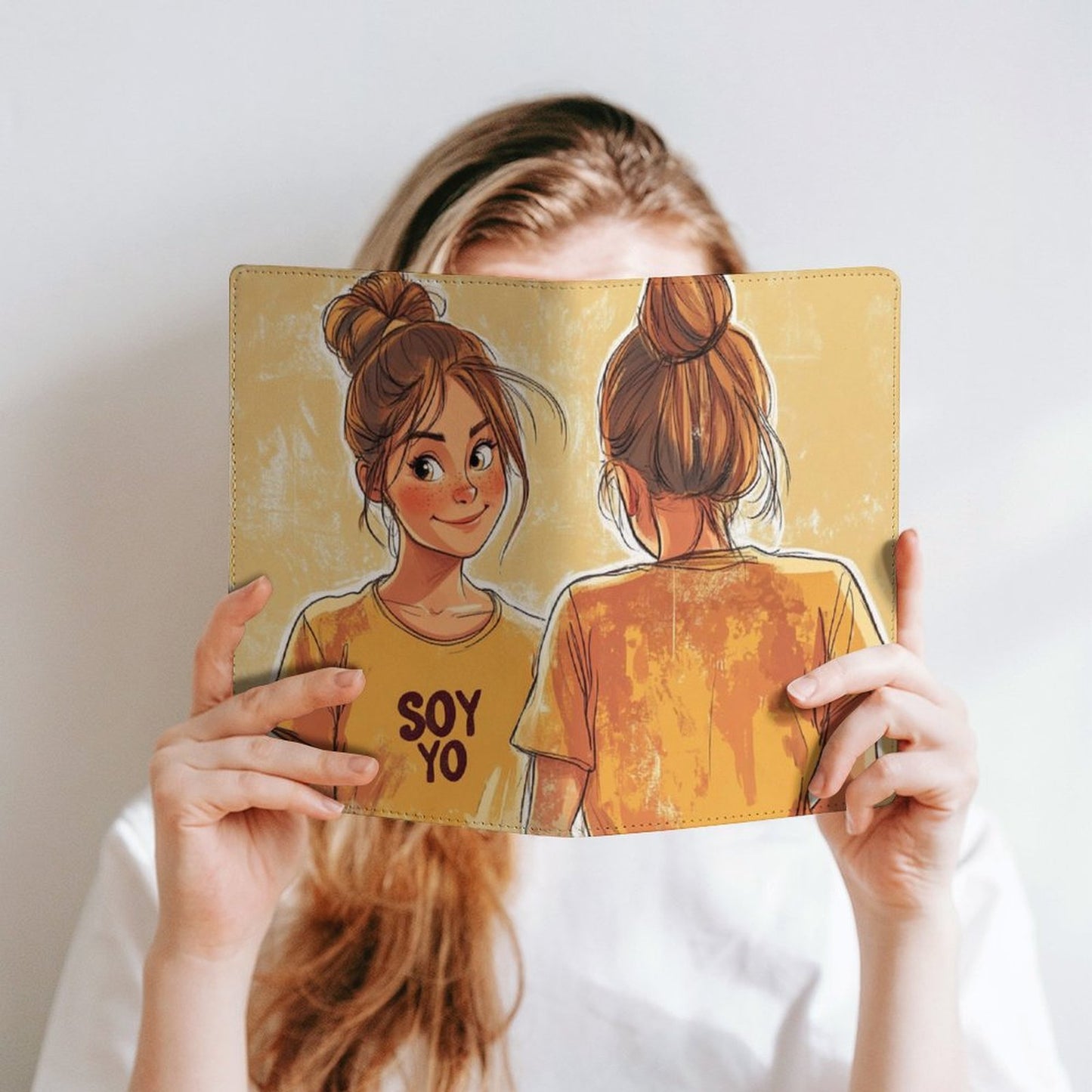 Cubierta de cuaderno personalizado Chica Soy yo (A5)