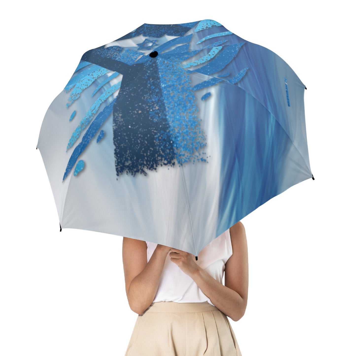 ¡Sal de la Lluvia con Estilo: Paraguas Splash Israel Azul!