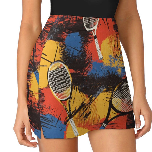 Falda Pantalón Anti-Vaciado Tenis (Rojo-Anaranjado): En la Pista