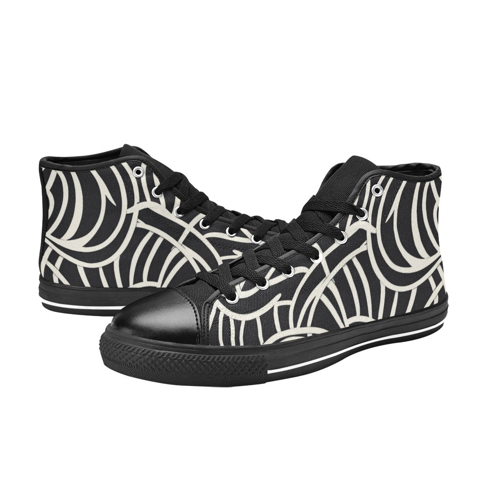 Lonas minimalista Zapatos clásicos de lona de caña alta para hombre (modelo 017)