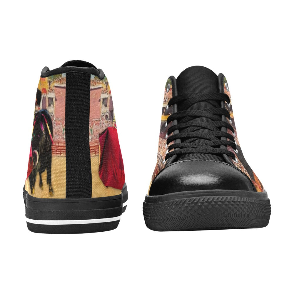 Lonas Martin Morilla torero Zapatos clásicos de lona de caña alta para hombre (modelo 017)