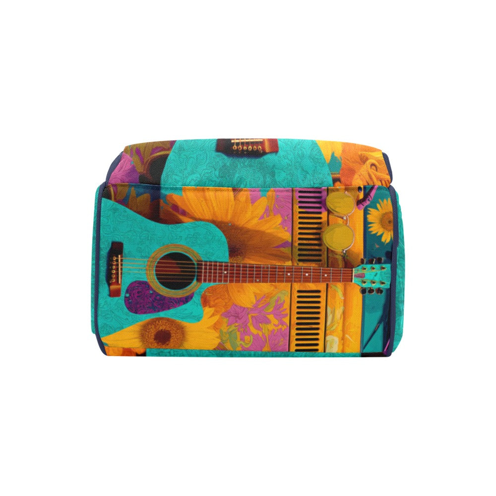 Mochila Retro “Vintage Roadtrip” – Diseño Colorido Inspirado en Viajes y Música