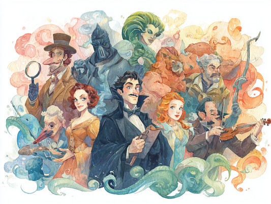 Colección de camisetas y sudaderas personalizadas de personajes literarios