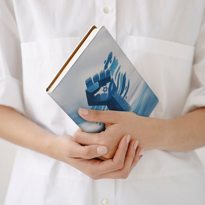 Cubierta de Cuaderno Puño Israel Solidaridad Estrella David | Personalizado (A5)