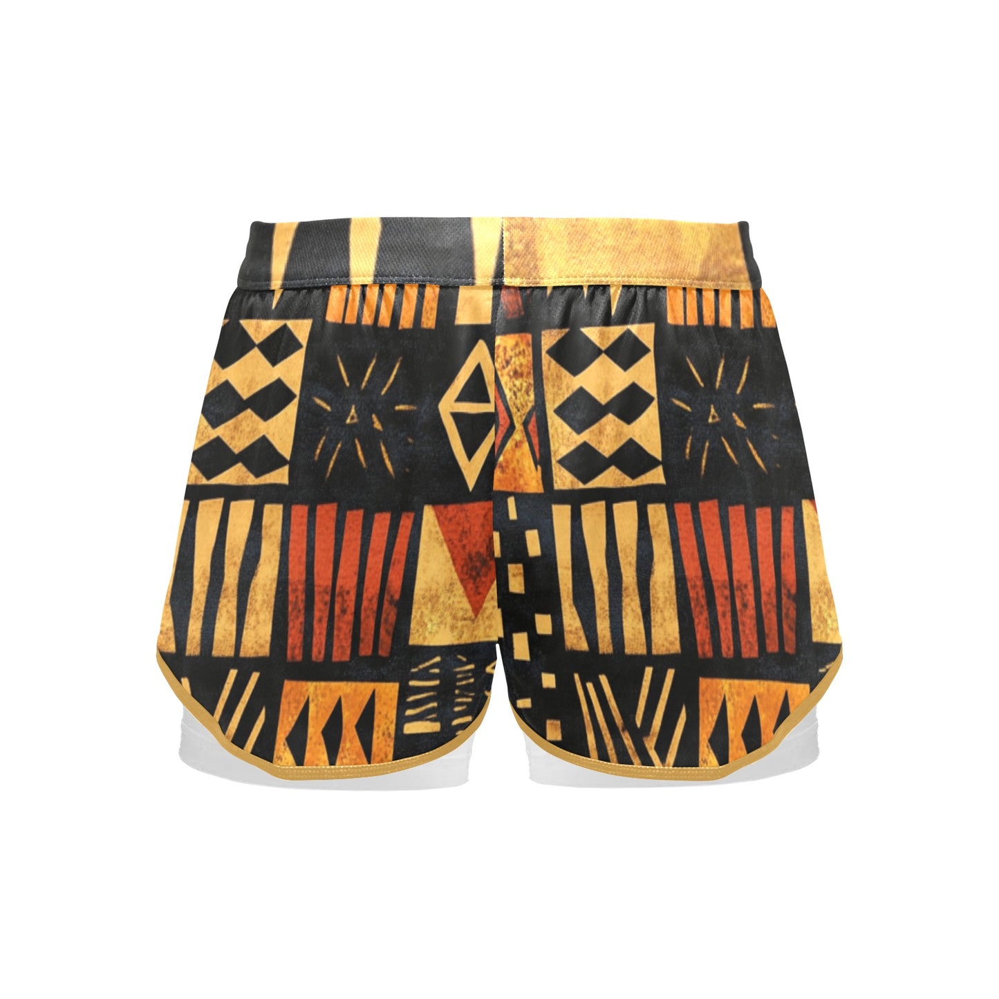 Pantalones cortos deportivos para mujer con forro de compresión