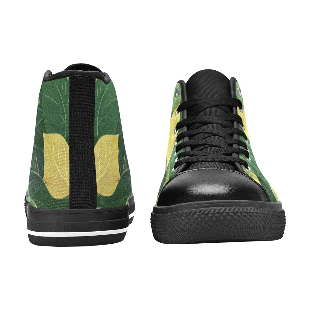 Lonas mujer Zapatos clásicos de lona de caña alta (modelo 017)