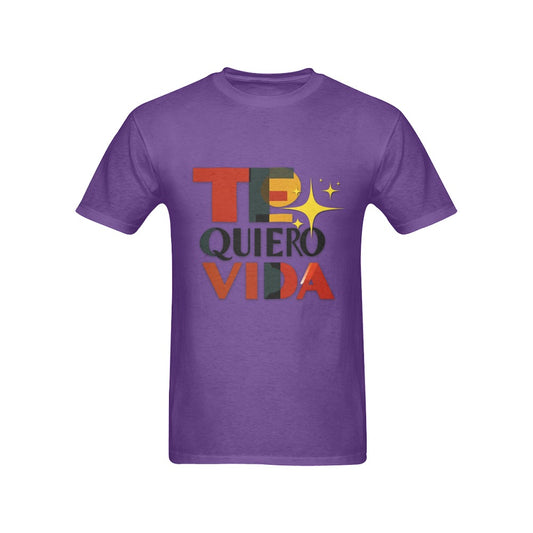 Te quiero vida Camiseta para hombre en talla estadounidense (solo impresión frontal)