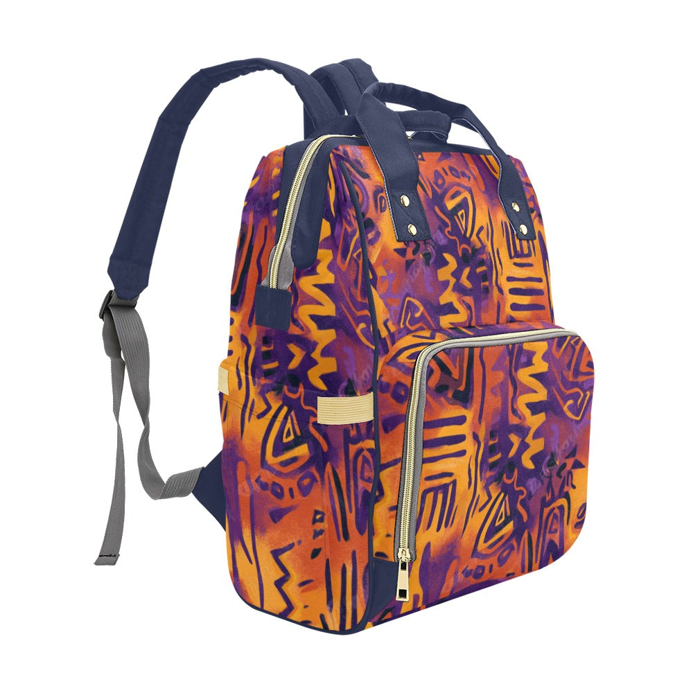 Mochila de Viaje Estampado Tribal y Étnico Vibrante