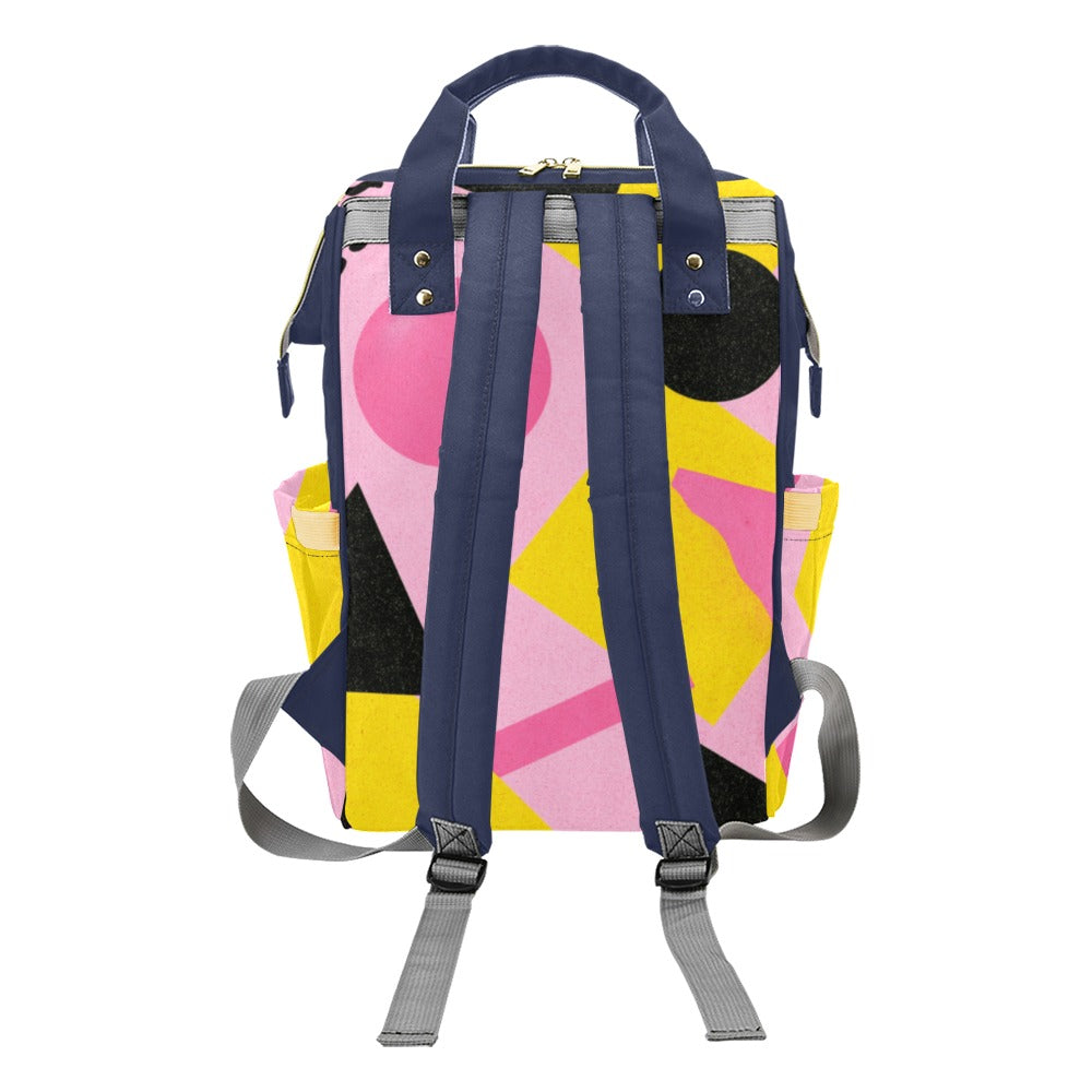 Mochila de Viaje Estampada Formas Geométricas Coloridas