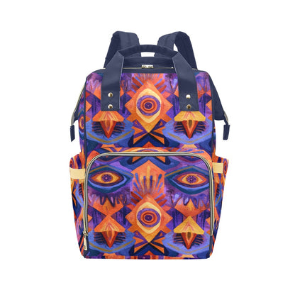 Mochila de Viaje Abstracta Vista Colorida y Expresiva