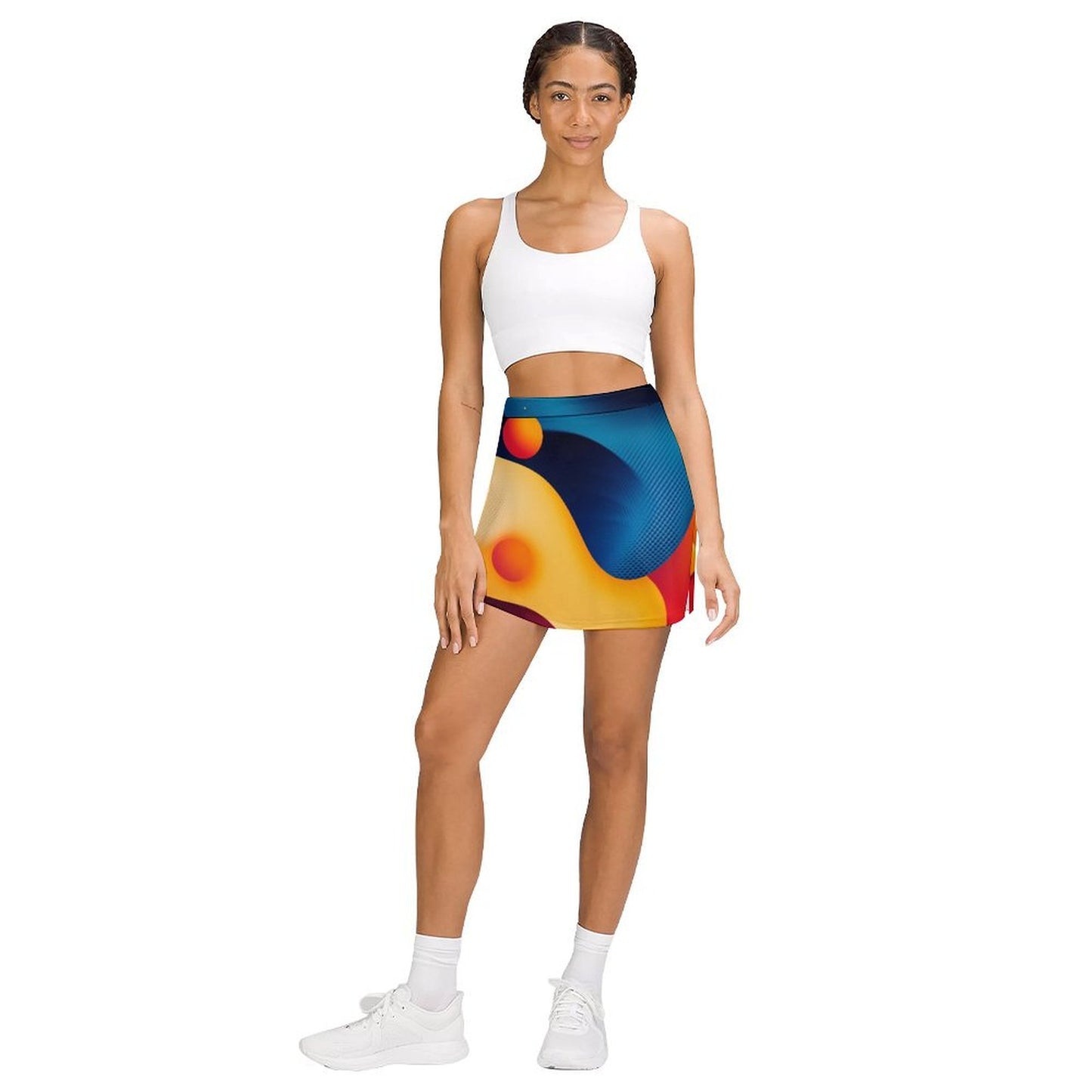Falda pantalón anti-vaciado de corte A con bolsillo