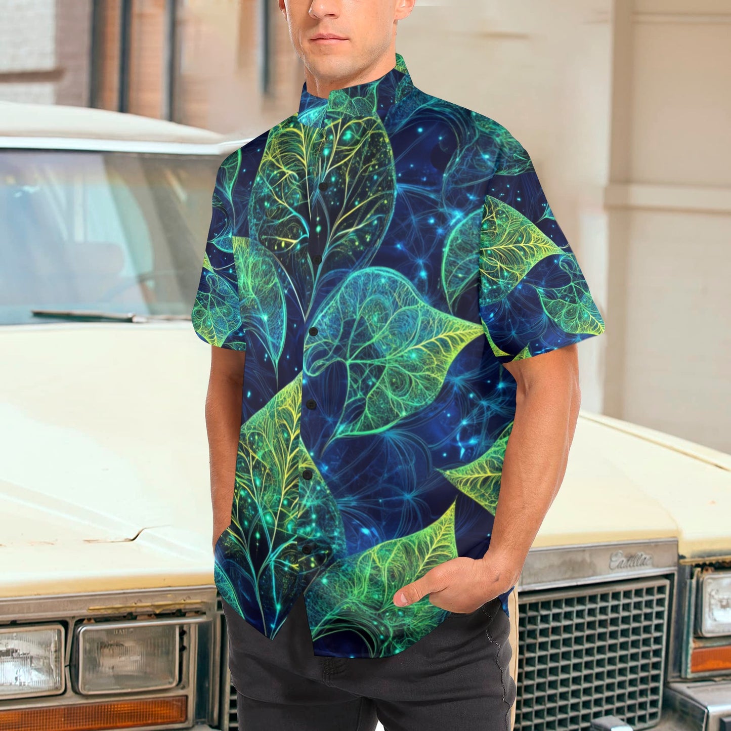 Camisa “Hoja Cósmica” – Naturaleza en 4D