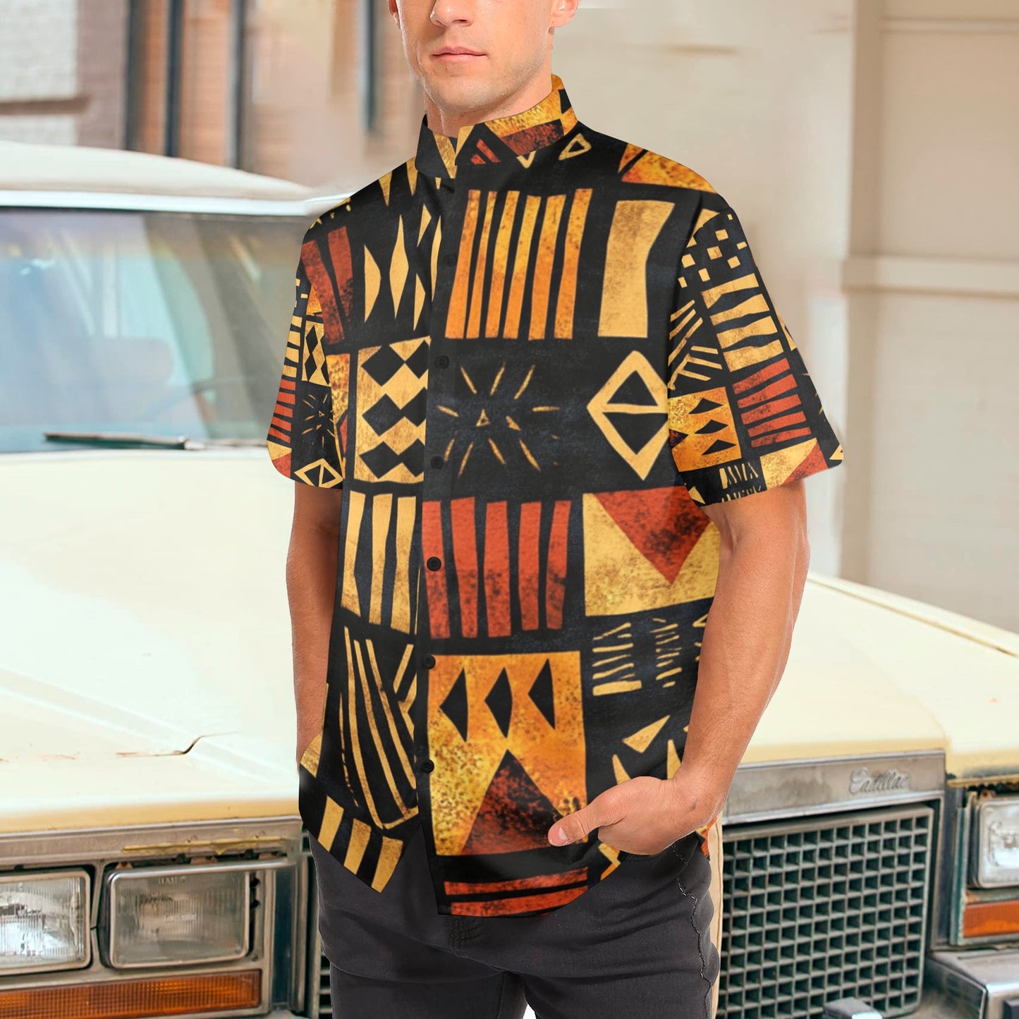 Camisa “Tribal Sunset” – Energía Africana