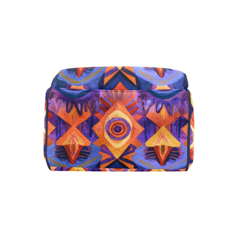 Mochila de Viaje Abstracta Vista Colorida y Expresiva