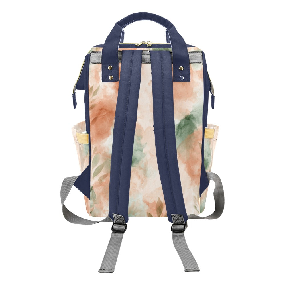 Mochila de Viaje Estampada Flores Claras y Tonos Pastel