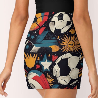 Falda pantalón anti-vaciado de corte A con bolsillo Fútbol
