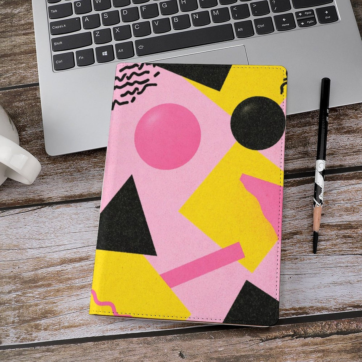Cubierta de Cuaderno Personalizado "Geometría Ochentera" | PU Premium A5