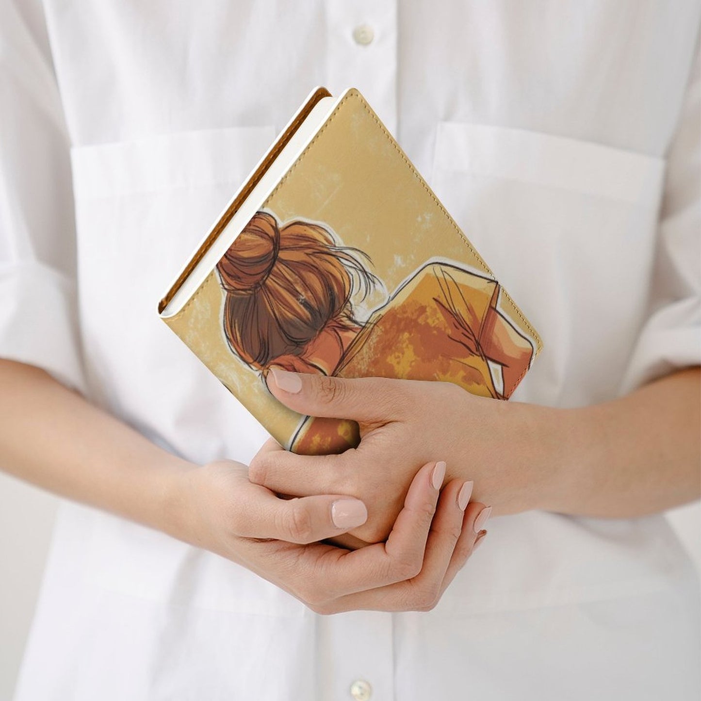 Cubierta de cuaderno personalizado Chica Soy yo (A5)