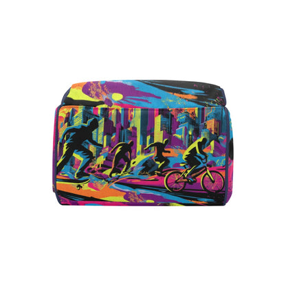 Mochila “Urban Riders” | Skaters, bikers y energía de ciudad en movimiento