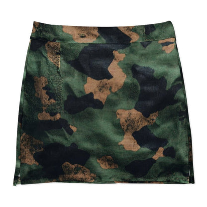 Falda pantalón camuflaje militar anti-vaciado de corte A con bolsillo
