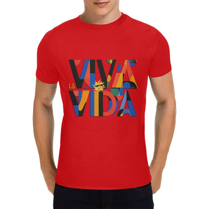 Camiseta "Viva la vida" para hombre, talla estadounidense (solo impresión frontal)