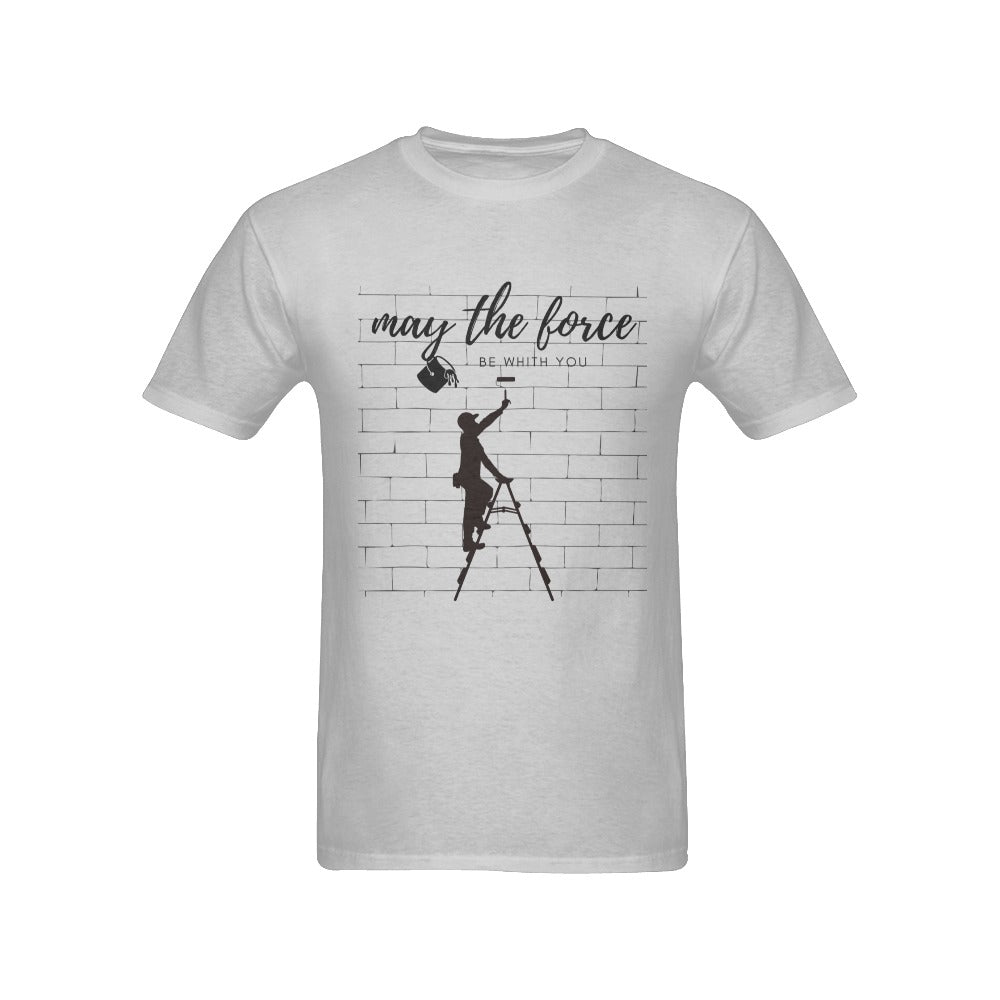 Camiseta para hombre Que la fuerza te acompañe en talla estadounidense (solo impresión frontal)