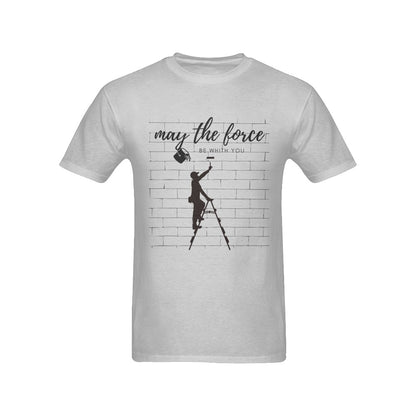 Camiseta para hombre Que la fuerza te acompañe en talla estadounidense (solo impresión frontal)