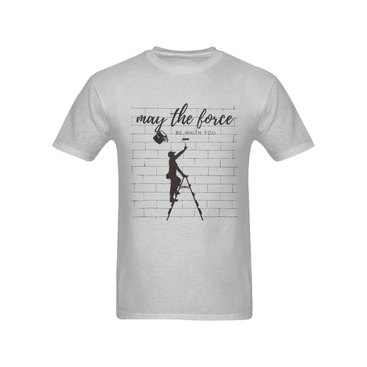 Camiseta para hombre Que la fuerza te acompañe en talla estadounidense (solo impresión frontal)